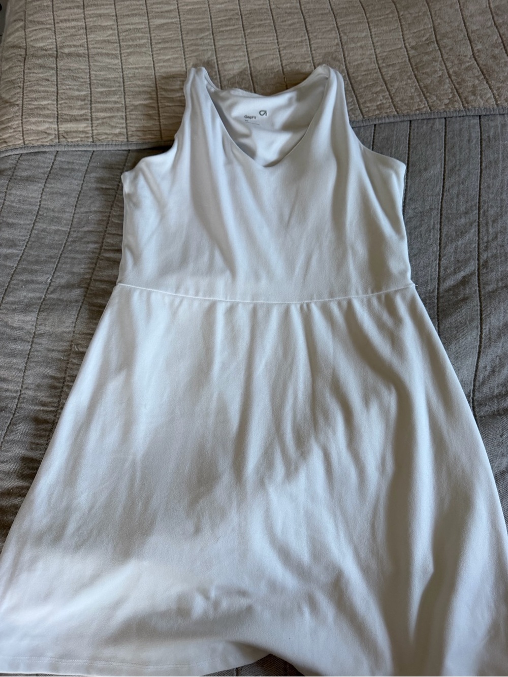 Gap Fit White Sleeveless A-Line Athletic Dress
